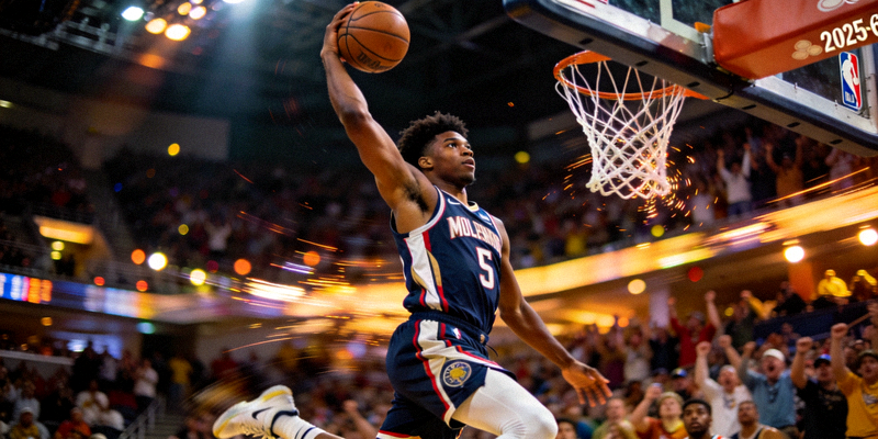 NBA 2025-2026赛季新秀球员在比赛中精彩扣篮瞬间